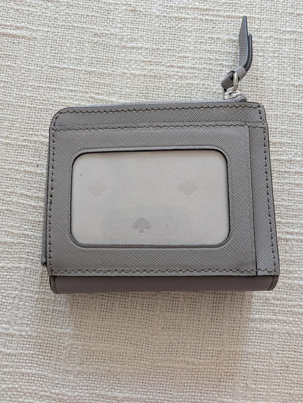 Kate Spade New York Gray Leather Zip Wallet